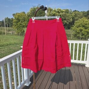 Brand New Talbots Apple Red Cotton Skirt 6P